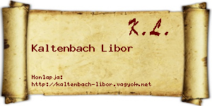 Kaltenbach Libor névjegykártya